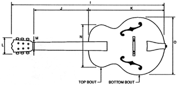 Arch top drawing for measurements - top view