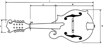 mandolin drawing for  measurements - top view