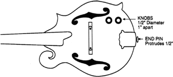 mandolin drawing for special measurements - top view